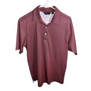 Walter Hagen Pink Blue Houndstooth Golf Polo Shirt Size S